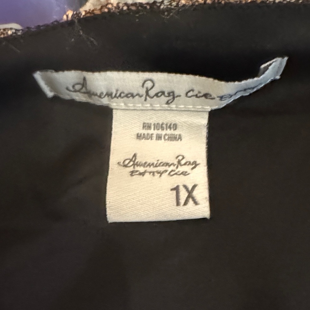 American Rag Elegant Black Blouse 1X